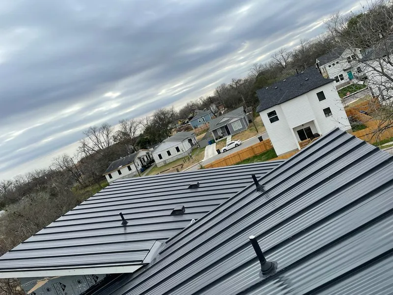 Standing seam metal roof panels with vents for Skylight Repair in Pleasant Hill